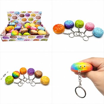 RAGE - Squishy Dumplings Keyrings - Kuluri Mħallta - F'Displej (24 biċċa)