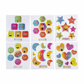 STIKERS GLITTER - MUDELL: SMILEY (100 biċċa)
