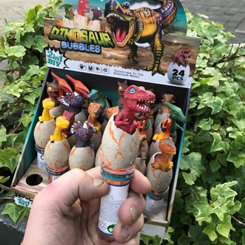 3D Dinosaur Bubble Wands (24 biċċa f'display)
