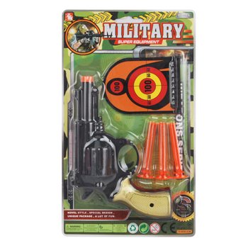 Sett ta' Pistola Militari b'3 Suction Cups u Target Boards (6 biċċiet)