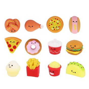 FIGURI SQUISHY FAST FOOD GĦAL LUCK DIP - F'DISPLAY (60 biċċa)