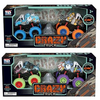 Sett ta' 2 Monstertrucks tad-Dinosawru bi Frizzjoni f'Kaxxa lussuża - Mix