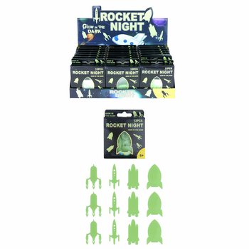 ROKKETS U SPAZJU GLOW IN THE DARK GĦAS-SAQQAF F'DISPLAY (24 biċċa)