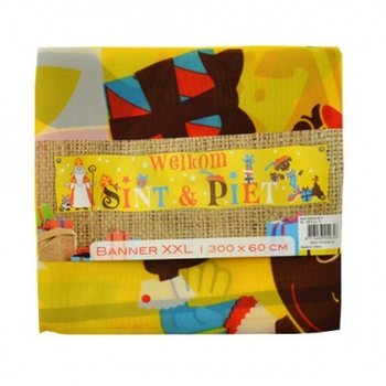 BANNER TA' MERĦBA SINTERKLAAS & PIET XXL 300 X 60 CM (7 biċċiet)