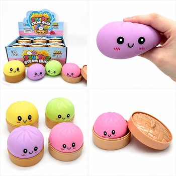 RAGE - Squishy Bun Dumplings KBAR (Daqs 8.5 x 8.5 x 4.8 Cm) - Viral 2026 Fidget Toy (12-il biċċa)