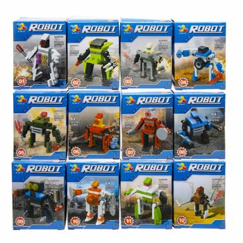 Briks tal-Kostruzzjoni Robots (12-il biċċa f'Display)