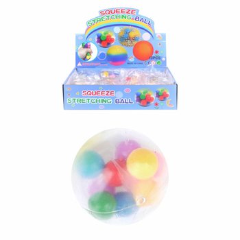Ballun tal-Għasra Ø6cm bil-Pom Poms (Displej ta' 12)