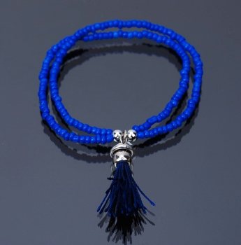 Brazzuletta Stil Ibiza b'Tassel Blu (1 pz)