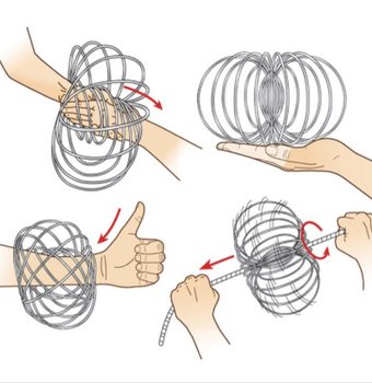 **RAGE 2018** Magic Rings / Flow Rings - Ċirku Maġiku Kinetiku 3D - MULTI COLOR | FUQ KARTA (10 biċċa)
