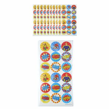 STIKERS DIVERTENTI - SUPEREROJS 18-il STIKER GĦAL KULL FOLJA (10 pz)