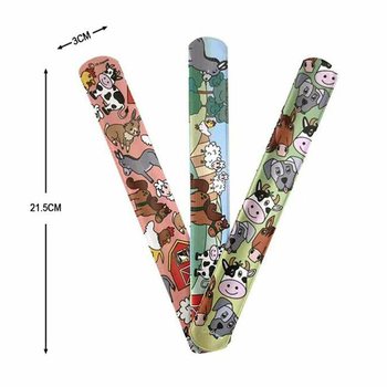 Slap Bracelet - Annimali tal-Farm (36 pz.)