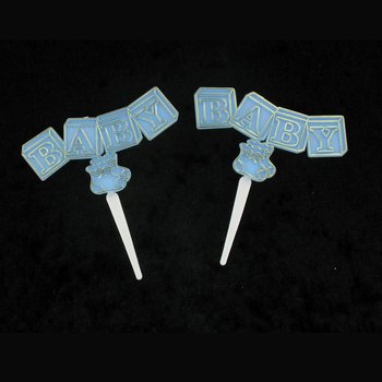 CUPCAKE PICKER TAT-TWELID - BABY BLUE (12-il biċċa)