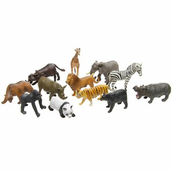 ANIMAL WORLD - MIX TA' FIGURI TA' ANNIMALI SELVAĠĠI (12-il biċća)