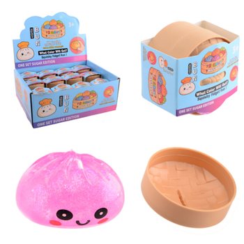 RAGE - Squishy SUGAR EDITION Bun Dumplings ŻGĦIR (5.3 x 5.3 x 4.1 Cm) Viral 2026 Fidget Toy (24 pz)