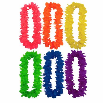 Leis tal-Fjuri tal-Hawaii Neon Mix Kuluri (12-il biċċa)