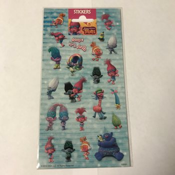 Folja ta' stikers: TROLLS, 20 x 10 cm (10 biċċa)