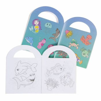 Kotba tat-tpinġija Annimali tal-Baħar bi stikers (48 biċċa)
