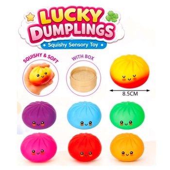 RAGE - LUCKY DUMPLINGS - Squishy Bun Dumplings KBAR Daqs 8.5 x 8.5 x 4.8 cm - FID-DISPLAY (12-il biċċa)