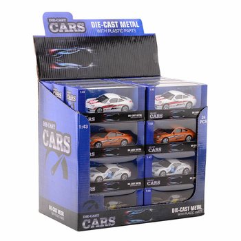 KAROZZI SUPER SPORT DIE CAST, SKALA 1:43 F'DISPLAY (24 biċċa)