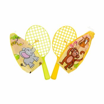 RACKET TAL-PADDLE BIL-BALLUN - ANIMALI TAL-ĠUNGLA (12-il biċċa)