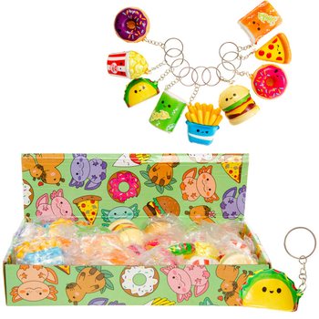 SQUISHY KEYRINGS TAL-FASTFOOD F'DISPLAY (24 biċċa)