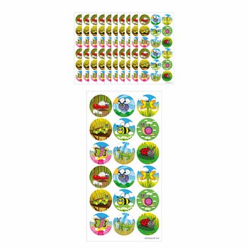 STICKERS REKREATTIVI - INSETTI - 18-il STICKER GĦAL KULL FOLJA (10 biċċiet)