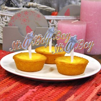 Picks tal-Cupcakes għat-Twelid - It's a Boy (12-il biċċa)