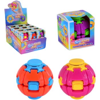 BALLUN FIDGET SPINNER SPIN & POP - SPIN SHIFT BALL - F'DISPLAY (24 BIĊĊA)