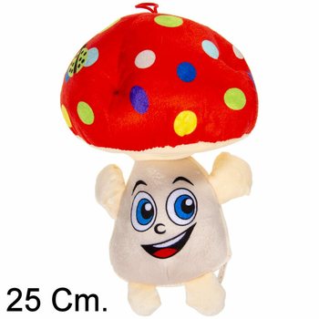 FUNGUS TAL-PLUSH KBIR BIL-WIĊĊ - 25 CM - MIX TA' KULURI (6 biċċiet)