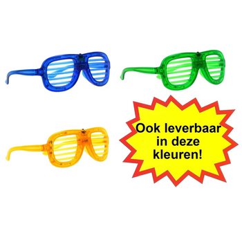 Nuċċ alijiet SHUTTER SHADES bid-Dawl LED - Kulur: Aħmar (12-il biċċ a)