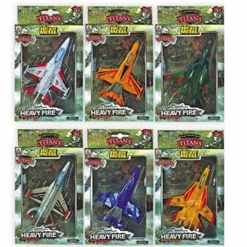 Ajruplani F16 tal-Metall Die-Cast (6 biċċiet)