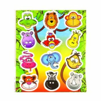 STIKERS DIVERTENTI &ndash; MUDELL: ANNIMALI TAL-ĠUNGLA (120 biċċa)