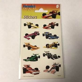 STIKERS: KAROZZI TAT-TLIET FORMULA 1, 16 x 9 cm (10 biċċiet)