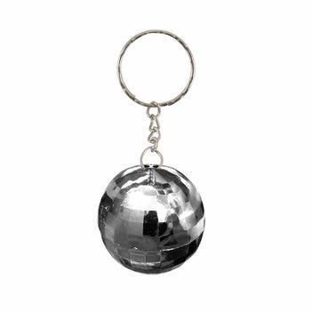 Keychains tal-Ballun tad-Disko tal-Fidda (Sett ta' 12)