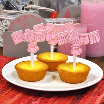 Topper tal-Cupcake tat-Twelid - Roża Baby (12-il biċċa)