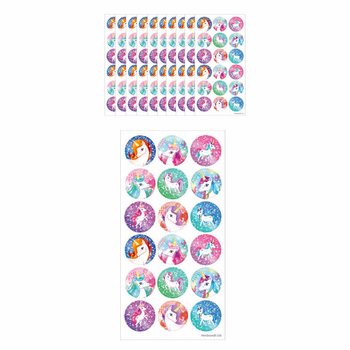 STIKERS FUN - UNICORN - 18-IL STIKER GĦAL KULL KARTA (10 biċċiet)