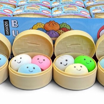 RAGE - Squishy MINI&rsquo;S EDITION Bun Dumplings ŻGĦAR (5.3 x 5.3 x 4.1 Cm) Viral 2026 Fidget Toy (24 biċċa)