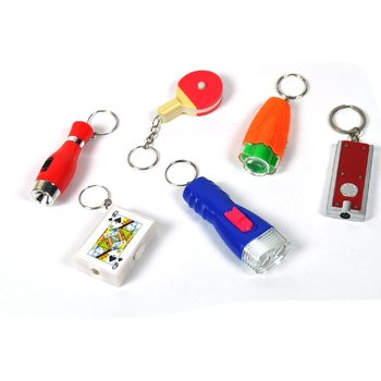 Keyrings li jiddu f'forom differenti (48 pz.)