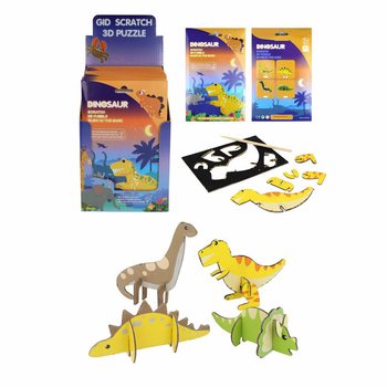 SCRATCH 3D Dinosaur Puzzles - Display (18-il biċċa)