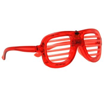 Nuċċ alijiet SHUTTER SHADES bid-Dawl LED - Kulur: Aħmar (12-il biċċ a)