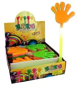 Glow Stick Clapper Hands (12 pz)