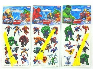 STICKS / TRASFERIMENTI MARVEL HEROES (24 pz)