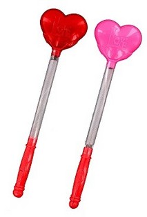 LED Party Glow Stick - Mudell tal-Qalb (12-il biċċa)
