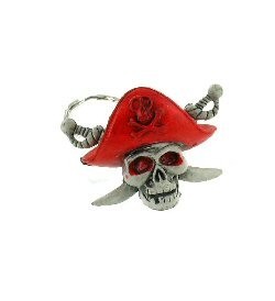 PIRATE SKULL KEYCHAIN (24 pz.)