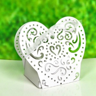 Kaxxi żgħar tal-Matrimonju Laser-Cut għal Rigali (12-il pz)