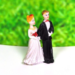 Figurina għat-Torta tat-Tieġ Għarajjes 8 cm (10 pz)