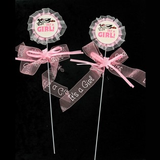 Cake Topper tat-Twelid - It's a Girl (12-il biċċa)