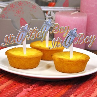 Picks tal-Cupcakes għat-Twelid - It's a Boy (12-il biċċa)