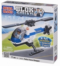 MEGABLOKS BLOK SQUAD ELIKOPTER TAL-PULIZIJA - 2433 (1 pz.)