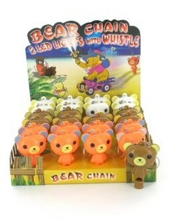 Keychain f'forma ta' Bear bi Whistle (24 biċċa)